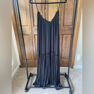 Zara Black Gathered Flowy Dress